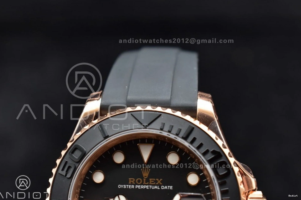 Best Bezel Strap Edition Yacht-Master 116655 VS3135 Rubber VSF on Ceramic 1:1 Oysterflex Black 0302